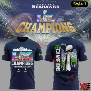 Seattle Seahawks Super Bowl champions tee shirt front and back!