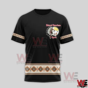 Black shirt front with Snoopy Native American spirit logo!