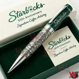 Starbucks anniversary ballpoint pen displayed in a luxury presentation box!