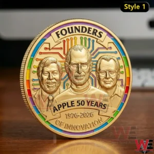 Apple founders commemorative coin with circuit design!