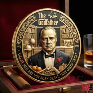 Gold commemorative coin featuring a classic mafia movie character!