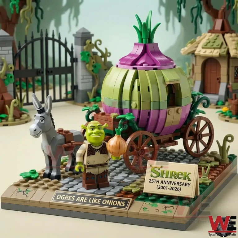 The Shrek 25th Anniversary Onion Carriage Diorama Building Bricks the-shrek-25th-anniversary-onion-carriage-diorama-building-bricks