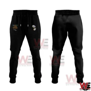 Eminem The Slim Shady LP and The Death of Slim Shady Collection Shirt 7 Front and back view of black jogger pants with a small The Death Of Slim Shady graphic on the front thigh!