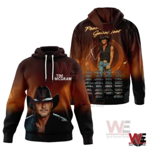 Pullover hoodie with Tim McGraw portrait front and tour design on back!