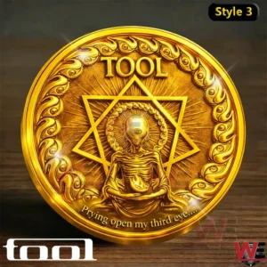 Tool Band Third Eye Commemorative Coin 5 Gold TOOL coin with meditating figure and third eye!