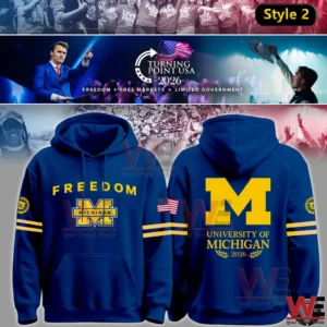 University of Michigan Tourning Point USA 2026 Freedom Hoodie 4 Blue University of Michigan freedom hoodie!