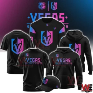 Vegas Golden Knights black jerseys hoodies shirts and cap with modern colorful logo!