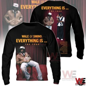 Black Wale and Smino Everything Is The Tour long sleeve shirt with artist photo and tour list!