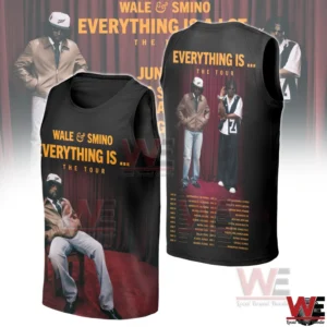 Black Wale and Smino Everything Is The Tour tank top with artist images and tour dates!