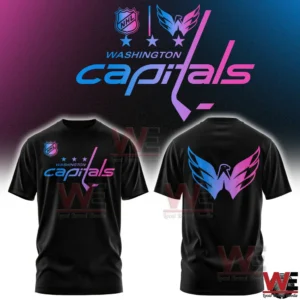 Washington Capitals cyberpunk tshirt front and back view!