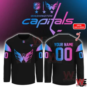 Washington Capitals cyberpunk warm up jersey with custom name and number!