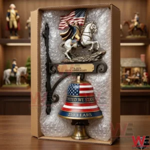 American 250th Anniversary Wall Doorbell 3 The commemorative item is in a cardboard box.