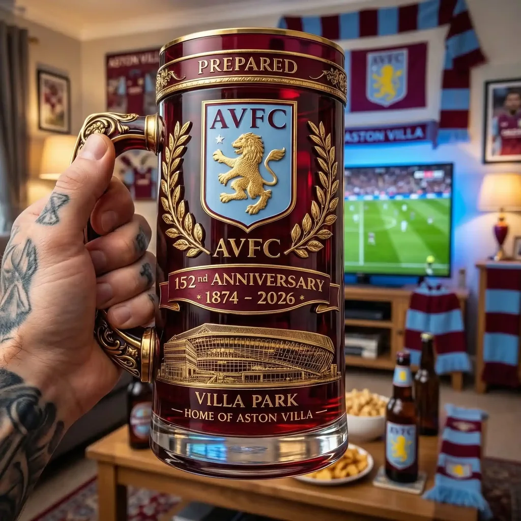 Aston Villa FC - Verre à bière motif/style Haut (TA13961