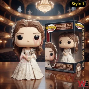 Christine anniversary collectible figure beside box in an opera theater!