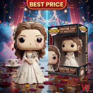 Christine anniversary collectible figure and box in a festive stage display!