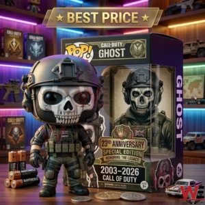 Ghost Call of Duty collectible figure with anniversary box and accessories!