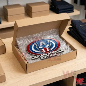 Captain America Edition Car Name Badge 6 Captain America oval sign in shipping box.