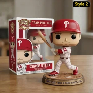 Chase Utley Phillies collectible figure with team themed box!