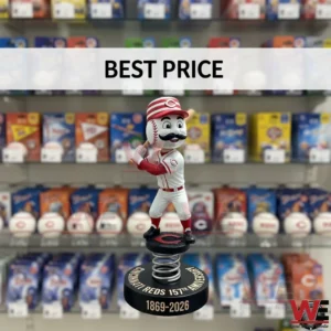 Cincinnati Reds anniversary bobblehead on display in a store!