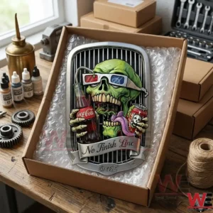 Cool Coca Cola Keep Moving Car Name Badge 11 Three D glasses monster plaque in packaging.