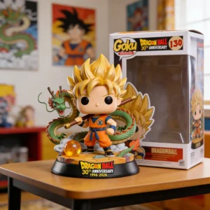 Goku anniversary collectible figure with box and Shenron display!