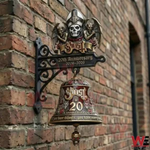 Ghost anniversary wall bell mounted on a brick wall!