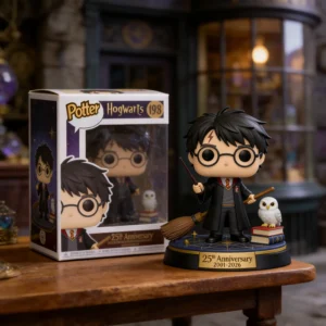 Harry Potter anniversary figure beside display box!