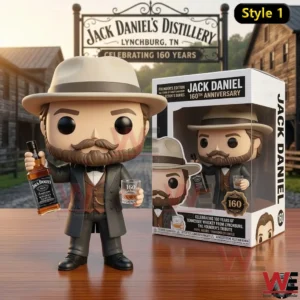 Collectible anniversary figure with display box at the Jack Daniels distillery!