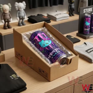 Monster Energy Nectar Fueled Drink Can Bottle 3 Branded energy drink can in a shipping box.