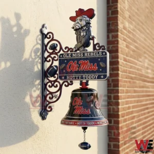 Ole Miss wall bell mounted on an outdoor wall!