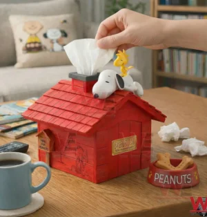 Peanuts 75th Anniversary Snoopy House Tissue Box