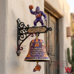 Phoenix Suns wall bell with purple gorilla basketball figure on top!