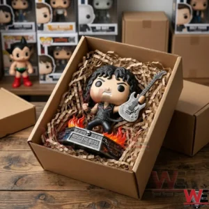 Rock figure packed in a shipping box.