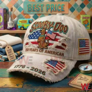 Commemorative Scooby Doo American flag baseball cap.