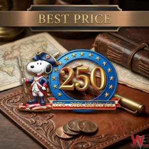Snoopy American heritage commemorative badge.