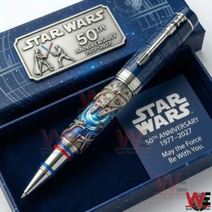Star Wars fiftieth anniversary collector pen in a themed display box!
