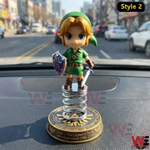 Link bobblehead on a car dashboard!