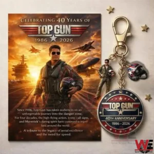 Top Gun fortieth anniversary keychain set with matching collectible card!