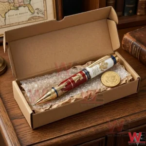 USA Semper Fidelis 250th Anniversary Pen 3 An unboxing view of a commemorative USA anniversary pen and gold coin!