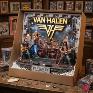 A large Van Halen stage collectible packed securely in a shipping box with foam and paper padding!