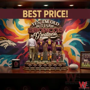 Broncos acrylic plaque in a display with best price text and team decor!