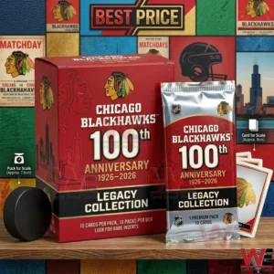 Display for Blackhawks 100th Anniversary trading cards set!