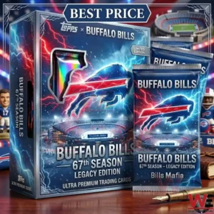 Buffalo Bills legacy trading card box and pack with stadium design!