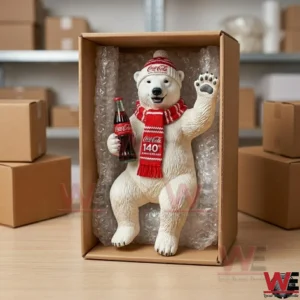 Coca-Cola 140th Anniversary Commemorative Decorative Figurine 3 Polar bear figurine in a shipping box!