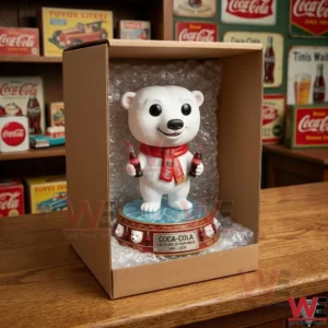 Polar bear figure in a shipping box!
