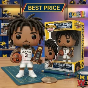 Elliot Cadeau collectible vinyl figure with championship trophy and display box!