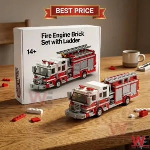 Fire engine building block set box and completed model!