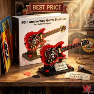 Toy guitar set with packaging and microphone!