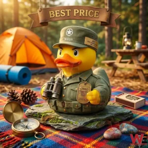 Jeep anniversary rubber duck scout figure with binoculars!