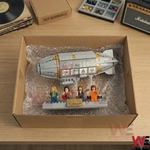 A packaged Led Zeppelin collector set inside a cardboard box for shipping!